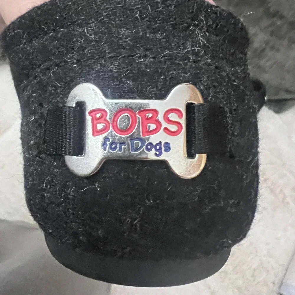 BOBS Skechers Boston Terrier, Black Expressive Design Memory Foam Flat Shoes W10